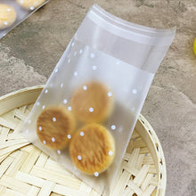 Load image into Gallery viewer, 100pcs Dots Snack Cookie Sealing Bag Self-Adhesive Baby Shower Birthday Party Candy Biscuit Packaging Gift Bag
