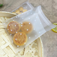 Load image into Gallery viewer, 100pcs Dots Snack Cookie Sealing Bag Self-Adhesive Baby Shower Birthday Party Candy Biscuit Packaging Gift Bag
