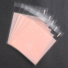 Load image into Gallery viewer, 100pcs Dots Snack Cookie Sealing Bag Self-Adhesive Baby Shower Birthday Party Candy Biscuit Packaging Gift Bag

