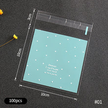 Load image into Gallery viewer, 100pcs Dots Snack Cookie Sealing Bag Self-Adhesive Baby Shower Birthday Party Candy Biscuit Packaging Gift Bag
