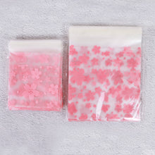 Load image into Gallery viewer, 100pcs Sakura Flower Snack Cookie Sealing Bag Self-Adhesive Wedding Birthday Party Candy Biscuit Packaging Gift Bag

