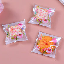 Load image into Gallery viewer, 100pcs Thank You Flower Snack Cookie Sealing Bag Self-Adhesive Wedding Birthday Party Candy Biscuit Packaging Gift Bag
