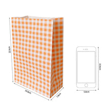 Load image into Gallery viewer, 5pcs/set Korean Style Colorful Plaid Kraft Paper Bag Flower Gift Pakage Bag Present Bag Table Organizing Bag
