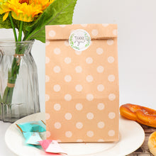 Load image into Gallery viewer, 10/30Sets Party Favor Gift Paper Bags with Sticker Ropes Treat Bags Candy Bag Chevron Polka Dot Bags Christmas Wedding Birthday Party Favors Supplies Gift Bags
