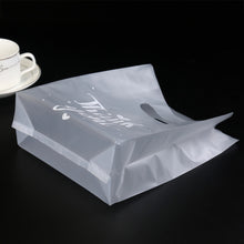 Load image into Gallery viewer, 50pcs Thank You Plastic Gift Bags Cafe Bread Bring Out Bag Shopping Packaging Bags With Handle Christmas Party Wedding Favors For Guests Decoration
