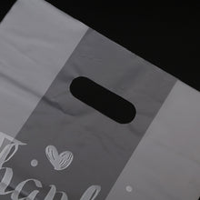 Load image into Gallery viewer, 50pcs Thank You Plastic Gift Bags Cafe Bread Bring Out Bag Shopping Packaging Bags With Handle Christmas Party Wedding Favors For Guests Decoration

