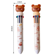 Load image into Gallery viewer, 10Color 0.5mm Student Cartoon Ballpoint Pen Cute Animal Colorful Pens Kids Diary Scrapbooking Drawing Stationary
