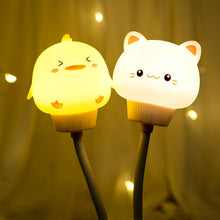 Load image into Gallery viewer, USB Plug Cartoon Animal Lamp Computer Mobile Power Charging USB Small Book Lamps LED Eye Protection Light Baby Breeding Kids Room Night Light
