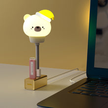 Load image into Gallery viewer, USB Plug Cartoon Animal Lamp Computer Mobile Power Charging USB Small Book Lamps LED Eye Protection Light Baby Breeding Kids Room Night Light
