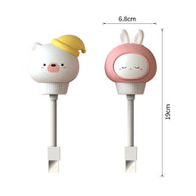 Load image into Gallery viewer, USB Plug Cartoon Animal Lamp Computer Mobile Power Charging USB Small Book Lamps LED Eye Protection Light Baby Breeding Kids Room Night Light
