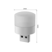 Load image into Gallery viewer, USB Plug Lamp Computer Mobile Power Charging USB Small Book Lamps LED Eye Protection Reading Light Small Round Light Night Light
