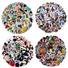 Load image into Gallery viewer, 50PCS Cartoon Japanese Anime Stickers Car Luggage Helmet Diary Storage Box Waterproof Vinyl Decal Demon Slayer/JoJo's Bizarre Adventure/NARUTO/Dragon Ball/Attack on Titan
