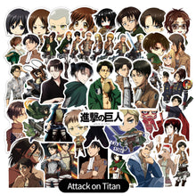 Load image into Gallery viewer, 50PCS Cartoon Japanese Anime Stickers Car Luggage Helmet Diary Storage Box Waterproof Vinyl Decal Demon Slayer/JoJo's Bizarre Adventure/NARUTO/Dragon Ball/Attack on Titan

