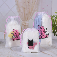 Load image into Gallery viewer, BTS Print Bag Waterproof Women Travel Makeup Bag Toiletry Storage Case Clothes Storage Bag

