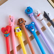 Load image into Gallery viewer, 1PC Cute BTS Pen Stationery Cartoon BT21 0.5mm Black Gel Pen Student School
