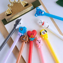 Load image into Gallery viewer, 1PC Cute BTS Pen Stationery Cartoon BT21 0.5mm Black Gel Pen Student School
