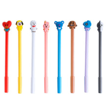 Load image into Gallery viewer, 1PC Cute BTS Pen Stationery Cartoon BT21 0.5mm Black Gel Pen Student School
