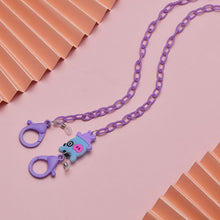 Load image into Gallery viewer, Korean Style BTS BT21 Unisex Cute Cartoon Mascot Acrylic Mask Lanyard Glasses Chain Mask Hanging Rope Sunglasses Anti-lost Necklace
