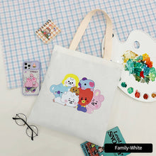 Load image into Gallery viewer, Korean BTS BT21 Cartoon Printed Canvas Tote Large Capacity Bag Fashion Shoulder Bag Ladies Canvas Bags
