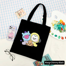 Load image into Gallery viewer, Korean BTS BT21 Cartoon Printed Canvas Tote Large Capacity Bag Fashion Shoulder Bag Ladies Canvas Bags
