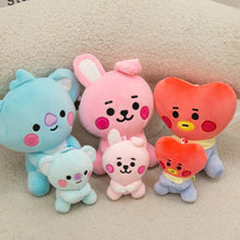 Load image into Gallery viewer, 12cm/20cm KPOP BT21 BTS Soft Plush Toy Stuffed Cartoon Toy Gift Tata Cooky Chimmy Koya Shooky Mang RJ
