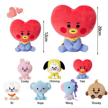Load image into Gallery viewer, 12cm/20cm KPOP BT21 BTS Soft Plush Toy Stuffed Cartoon Toy Gift Tata Cooky Chimmy Koya Shooky Mang RJ
