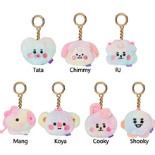 Load image into Gallery viewer, 12cm KPOP BT21 BTS Soft Plush Toy Plush Keychain Bag Pendant Key Ring Stuffed Cartoon Toy Gift Tata Cooky Chimmy Koya Shooky Mang RJ
