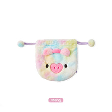 Load image into Gallery viewer, KPOP BTS BT21 Gradient Plush Soft Storage Bag Rainbow Cartoon Large Capacity Drawstring Pocket for Cosmetics Stationery
