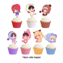 Load image into Gallery viewer, BTS Latex Balloon Birthday Party Supplies Confetti Happy Birthday Balloons Party Decorations for Bangtan Boys Fans Fans Gift
