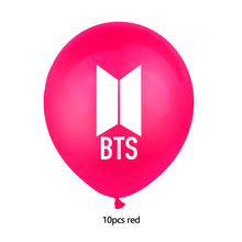 Load image into Gallery viewer, BTS Latex Balloon Birthday Party Supplies Confetti Happy Birthday Balloons Party Decorations for Bangtan Boys Fans Fans Gift
