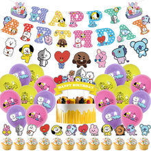 Load image into Gallery viewer, BTS Latex Balloon Birthday Party Supplies Confetti Happy Birthday Balloons Party Decorations for Bangtan Boys Fans Fans Gift
