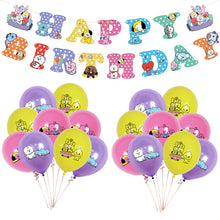Load image into Gallery viewer, BTS Latex Balloon Birthday Party Supplies Confetti Happy Birthday Balloons Party Decorations for Bangtan Boys Fans Fans Gift
