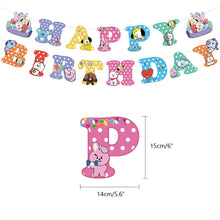 Load image into Gallery viewer, BTS Latex Balloon Birthday Party Supplies Confetti Happy Birthday Balloons Party Decorations for Bangtan Boys Fans Fans Gift
