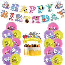Load image into Gallery viewer, BTS Latex Balloon Birthday Party Supplies Confetti Happy Birthday Balloons Party Decorations for Bangtan Boys Fans Fans Gift
