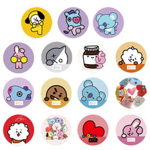 Load image into Gallery viewer, BTS BT21 KPOP Mobile Phone Cartoon Bracket Lazy Air Cushion Bracket Folding Desktop Bracket Airbag
