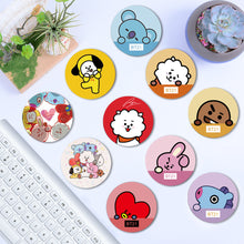 Load image into Gallery viewer, BTS BT21 KPOP Mobile Phone Cartoon Bracket Lazy Air Cushion Bracket Folding Desktop Bracket Airbag
