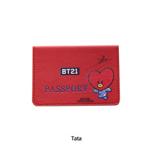 Load image into Gallery viewer, BTS BT21 Leather Travel Passport Holder Passport Case Passport Holder Cover Slim ID Card Case Passport Protector
