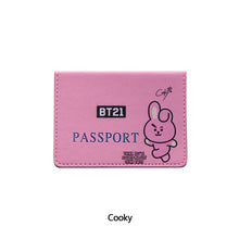 Load image into Gallery viewer, BTS BT21 Leather Travel Passport Holder Passport Case Passport Holder Cover Slim ID Card Case Passport Protector
