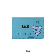 Load image into Gallery viewer, BTS BT21 Leather Travel Passport Holder Passport Case Passport Holder Cover Slim ID Card Case Passport Protector
