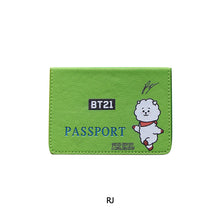 Load image into Gallery viewer, BTS BT21 Leather Travel Passport Holder Passport Case Passport Holder Cover Slim ID Card Case Passport Protector
