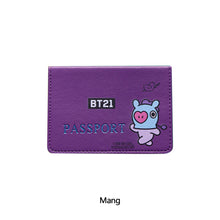 Load image into Gallery viewer, BTS BT21 Leather Travel Passport Holder Passport Case Passport Holder Cover Slim ID Card Case Passport Protector
