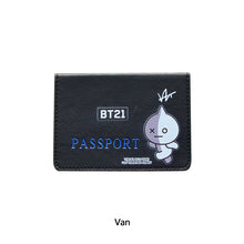 Load image into Gallery viewer, BTS BT21 Leather Travel Passport Holder Passport Case Passport Holder Cover Slim ID Card Case Passport Protector
