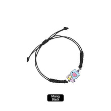 Load image into Gallery viewer, BTS BT21 Fashion Handmade Wishing Bracelet Red Black Rope Bracelet Hand Rope Couple Bracelet
