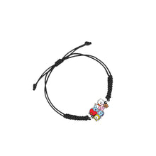 Load image into Gallery viewer, BTS BT21 Fashion Handmade Wishing Bracelet Red Black Rope Bracelet Hand Rope Couple Bracelet
