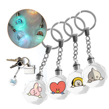 Load image into Gallery viewer, BTS BT21 Key Ring Led Light Keychain Bag Pendant Cute Accessory Decorations
