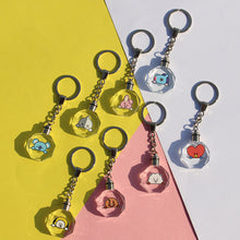 Load image into Gallery viewer, BTS BT21 Key Ring Led Light Keychain Bag Pendant Cute Accessory Decorations
