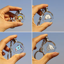 Load image into Gallery viewer, BTS BT21 Key Ring Led Light Keychain Bag Pendant Cute Accessory Decorations
