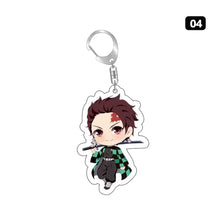 Load image into Gallery viewer, Demon Slayer Fashion Cosplay Cartoon Keychain Key Chain Ring Anime Keyring Hot Sales Bag Pendant
