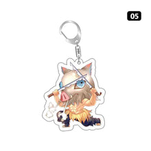 Load image into Gallery viewer, Demon Slayer Fashion Cosplay Cartoon Keychain Key Chain Ring Anime Keyring Hot Sales Bag Pendant
