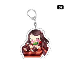 Load image into Gallery viewer, Demon Slayer Fashion Cosplay Cartoon Keychain Key Chain Ring Anime Keyring Hot Sales Bag Pendant
